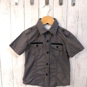 4T Gray Short sleeve Button up